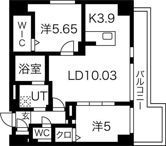 MODENA SIAN(2LDK/9階)の間取り写真