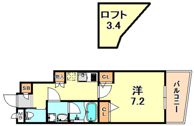 ワコーレヴィアーノ垂水山手III(1K/1階)の間取り写真