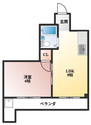 ロイヤルパレス桜の町(1LDK/3階)の間取り写真