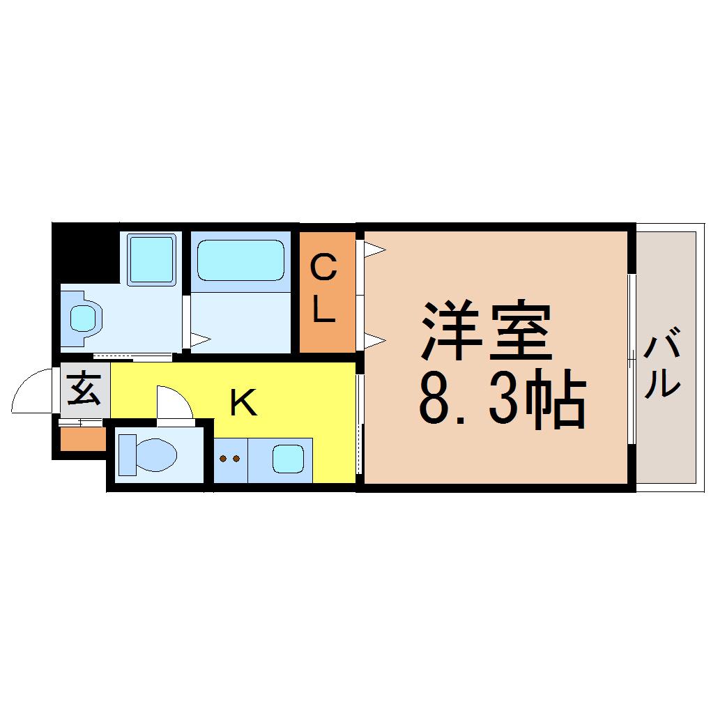 プランセス新瑞橋(1K/2階)の間取り写真
