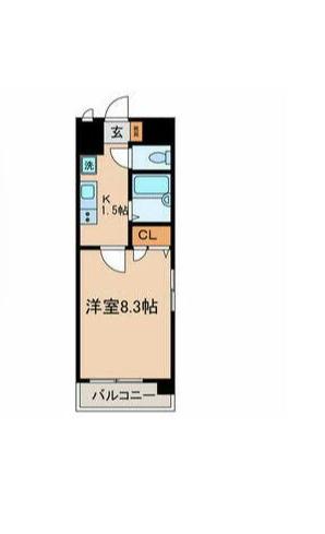 PLEASANT(1K/2階)の間取り写真