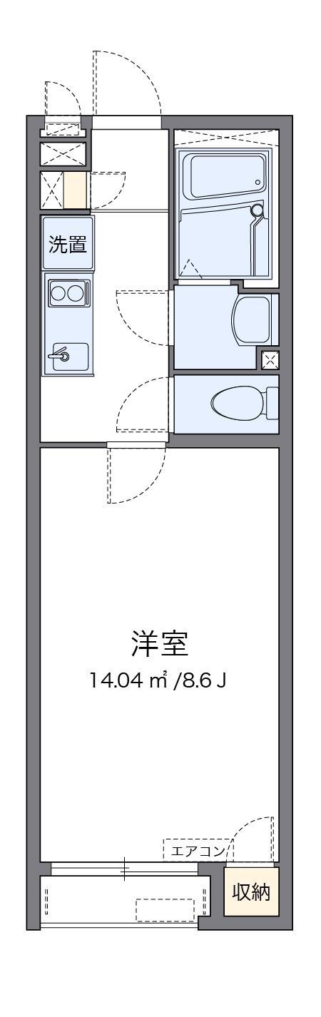 クレイノRYUTA(1K/1階)の間取り写真