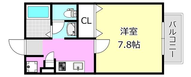 ネオメゾン小山A棟(1K/1階)の間取り写真