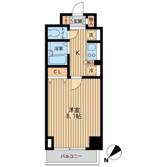 CASSIA KAWASAKI RESIDENCE(1K/7階)の間取り写真
