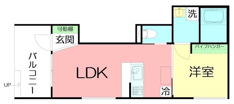 シファント東海岸(1LDK/1階)の間取り写真
