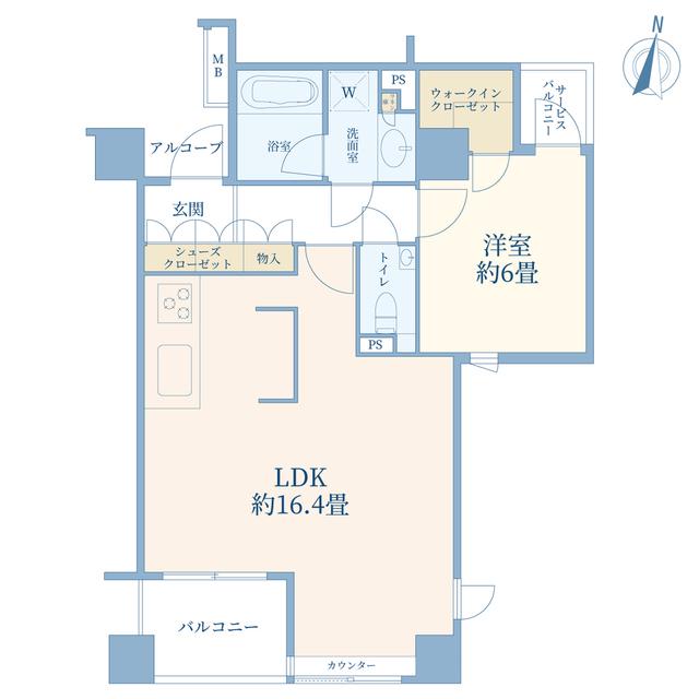 クオリア御茶ノ水パークフロント(1LDK/7階)の間取り写真