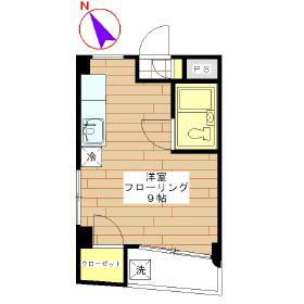 石井第二ビル(ワンルーム/3階)の間取り写真