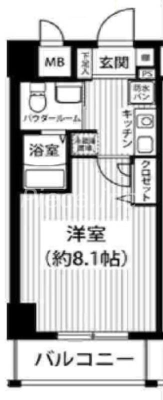 エスリード北浜(1K/6階)の間取り写真