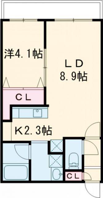 GAREDECIEL(1LDK/3階)の間取り写真