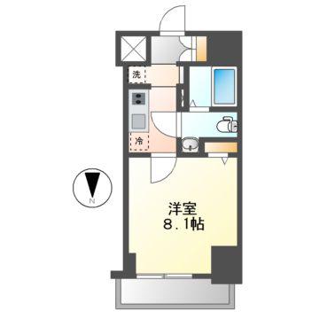 SHOKEN RESIDENCE名古屋サウス(1K/4階)の間取り写真