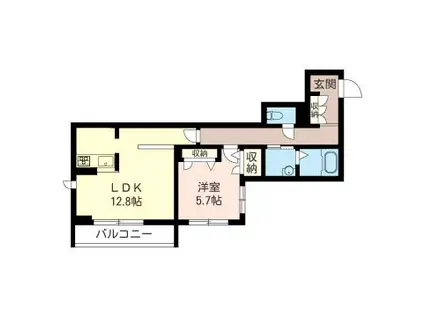 ロータス グランツ(1LDK/1階)の間取り写真
