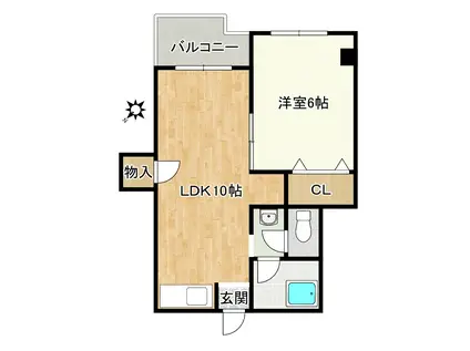 メゾンローズ(1LDK/3階)の間取り写真