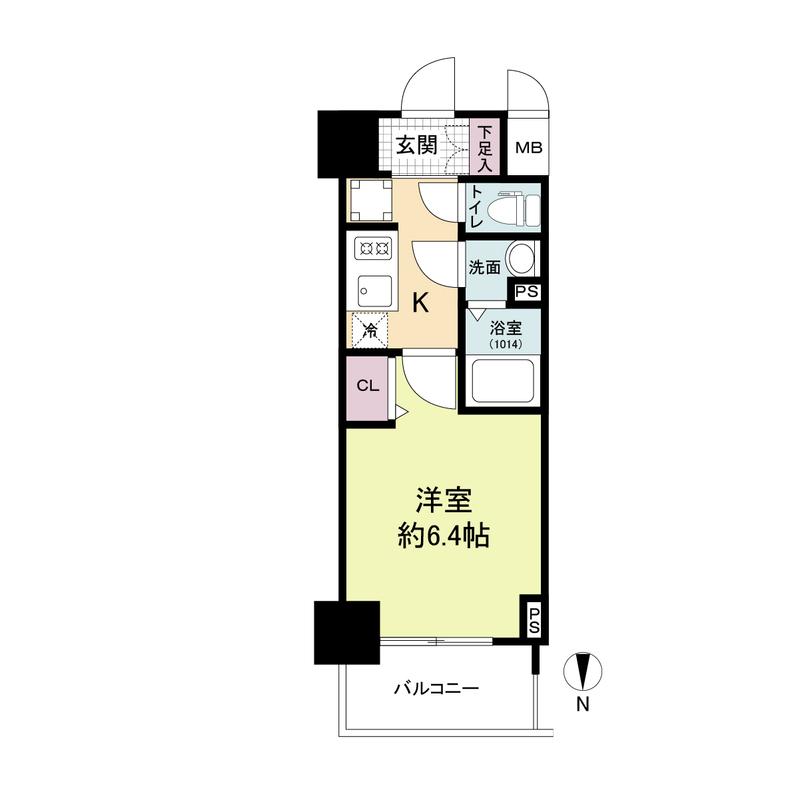 ARTIZA淡路(1K/10階)の間取り写真