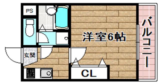 フラットピア88(1K/4階)の間取り写真