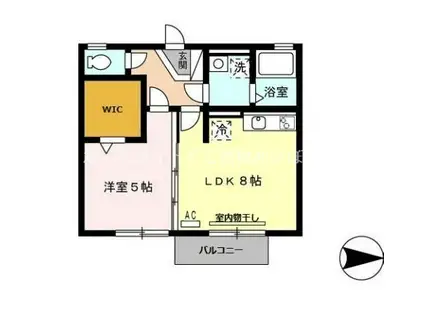 パルアヴェニュー(1LDK/2階)の間取り写真