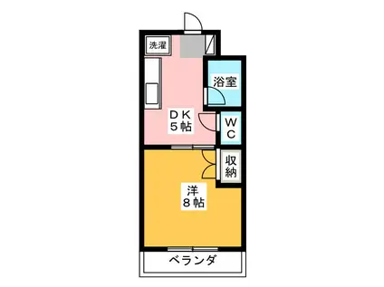 マンションA&R(1DK/3階)の間取り写真