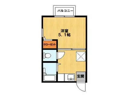 ルーム アコ(1K/2階)の間取り写真