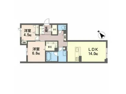 CASA REGIO MISUJI(2LDK/1階)の間取り写真
