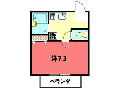 マピエス下鴨(1K/1階)の間取り写真