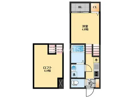 MODERN PALAZZO ISAHAYA S.R(1SK/2階)の間取り写真