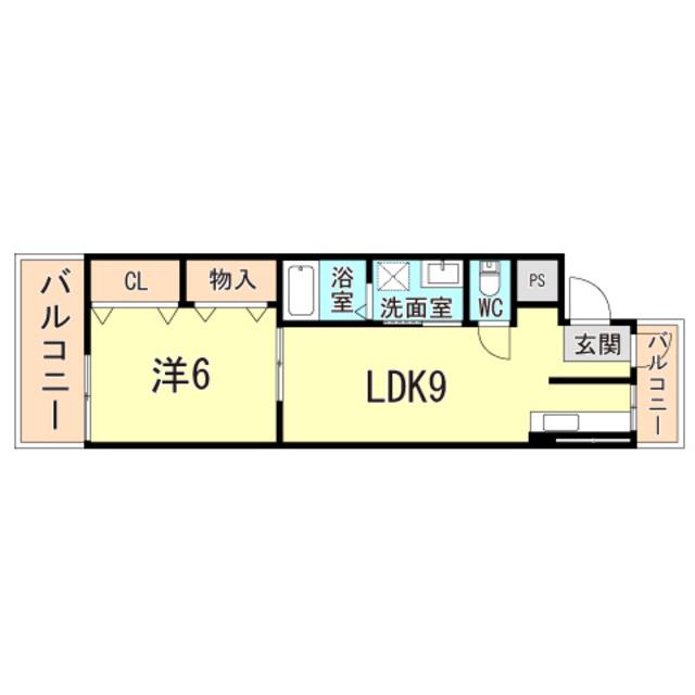 第二中村マンション(1LDK/2階)の間取り写真