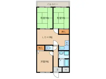 WING21(3LDK/3階)の間取り写真