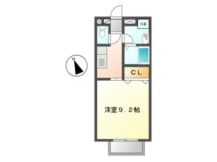 S・K松阪(1K/1階)の間取り写真