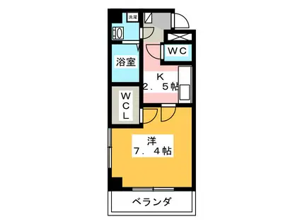 ALOHA COURT(1K/4階)の間取り写真