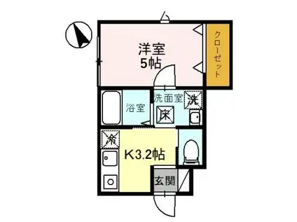 コーポSAKASHITA(1K/1階)の間取り写真