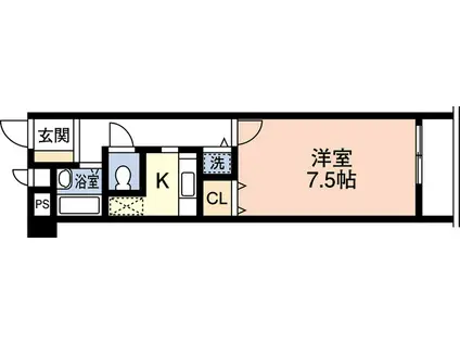 エルシエナ(1K/2階)の間取り写真