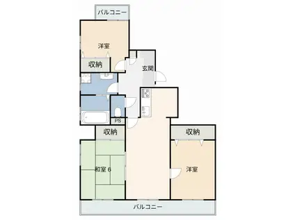 グローリアス共和(3LDK/11階)の間取り写真