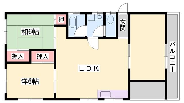 中村マンション(3LDK/2階)の間取り写真