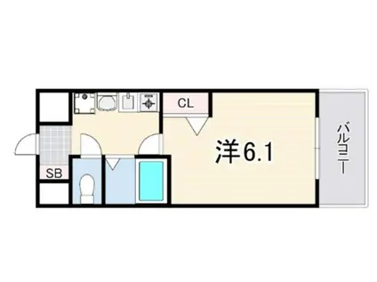 エステムコート神戸西Ⅱ(1K/4階)の間取り写真