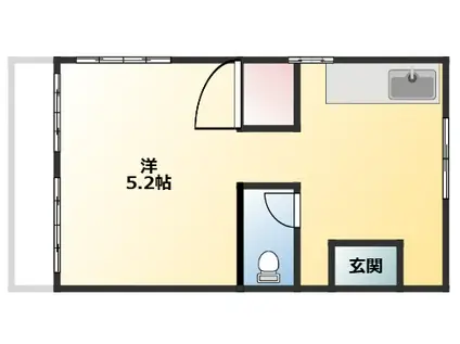 第二がくちょうビル(ワンルーム/3階)の間取り写真