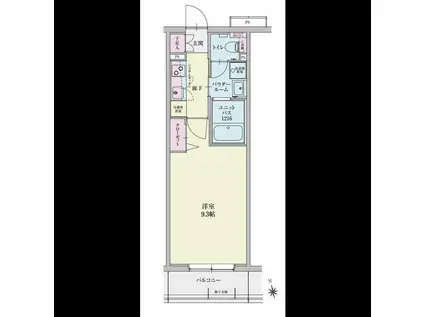 MELIV西一宮(1K/5階)の間取り写真