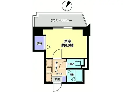 信開グラビス駅北(1K/2階)の間取り写真