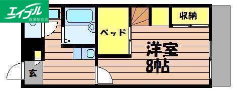 ナーラック天城(1K/1階)の間取り写真