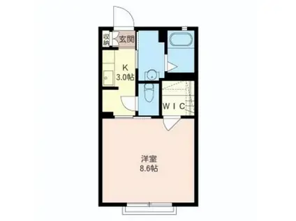 クリサンテ(1K/2階)の間取り写真