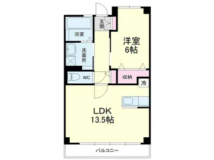 ピュアー(1LDK/3階)の間取り写真