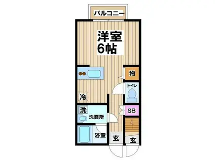 ガーネットハイツ 弊社管理物件(1K/1階)の間取り写真