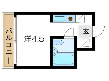 フラット75(ワンルーム/6階)の間取り写真