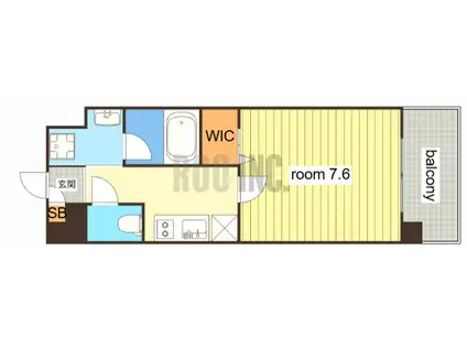 グランネクサス船橋町(1K/9階)の間取り写真