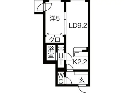 フェリジータ宮ヶ丘(1LDK/3階)の間取り写真