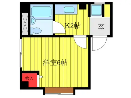アール・リーベ(1K/2階)の間取り写真
