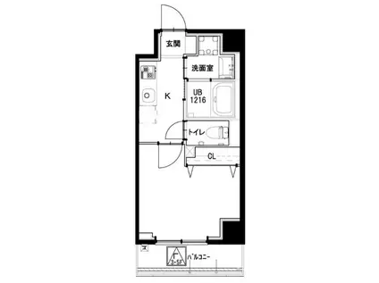 グリーンフォート河田(1K/5階)の間取り写真