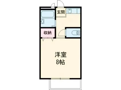 メゾン・クレールS B棟(1K/2階)の間取り写真