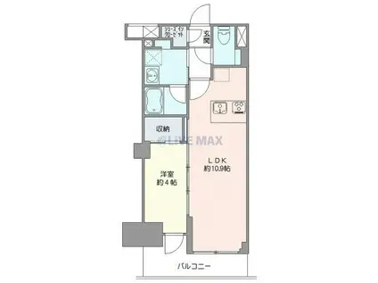 プレール・ドゥーク亀戸VI(1LDK/5階)の間取り写真