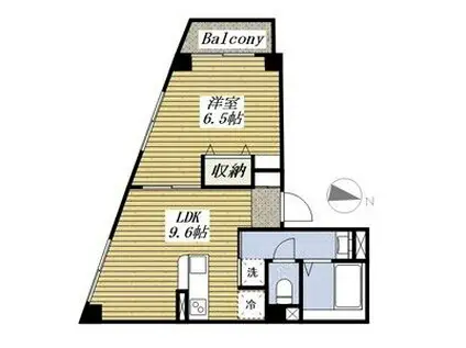 ウィロー板橋本町(1LDK/3階)の間取り写真