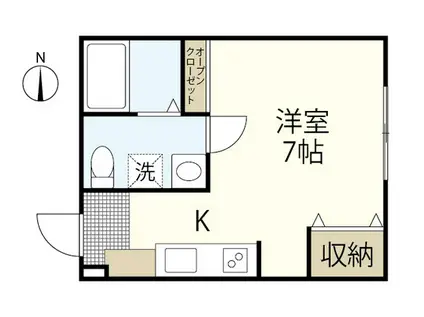 ソフィスコート吉島(ワンルーム/2階)の間取り写真