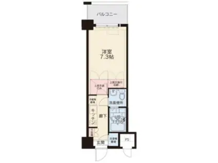 ORIENT BLDNO.81クラブアマリージュ(1K/1階)の間取り写真